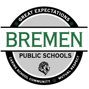 Bremen Public schools logo: Great expectations. Caring School Community. Mutual Respect